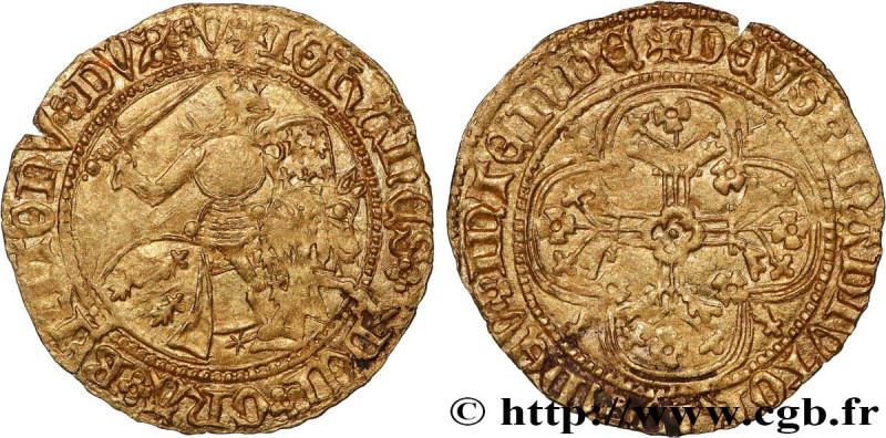 BRITTANY - DUCHY OF BRITTANY - JOHN V 
Type : Cavalier d'or ou franc à cheval ou...