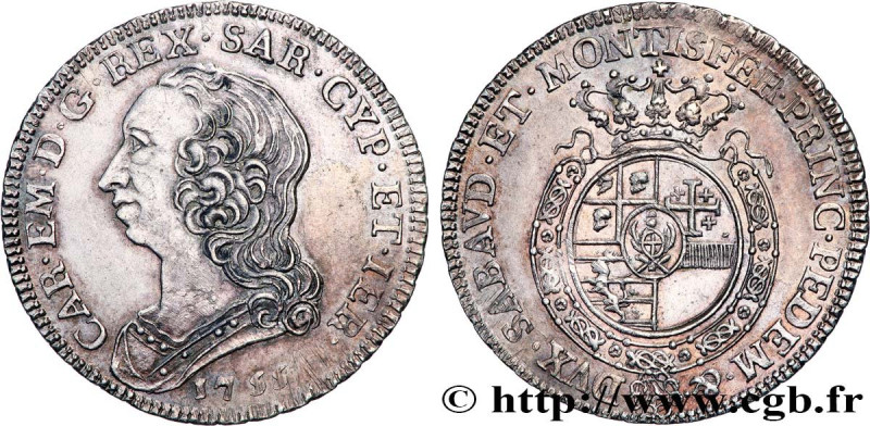 SAVOY - DUCHY OF SAVOY - CHARLES-EMMANUEL III
Type : Quart d’écu nouveau, 2e typ...