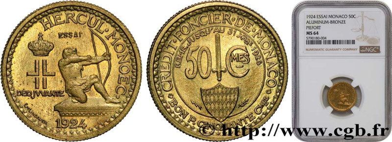 MONACO - LOUIS II
Type : Piéfort - Essai de 50 centimes 
Date : 1924 
Mint name ...