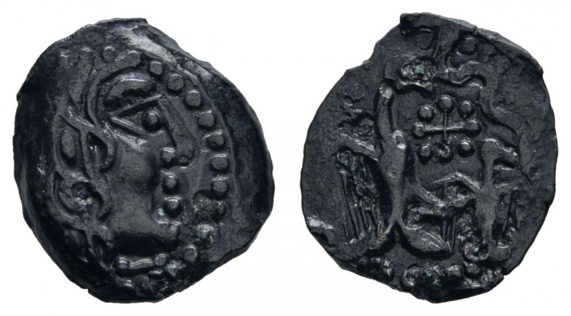 Kelten Gallische Stämme
Carnutes Æ 18 52 v.u.Z. Av.: stilisierter Kopf nach rec...