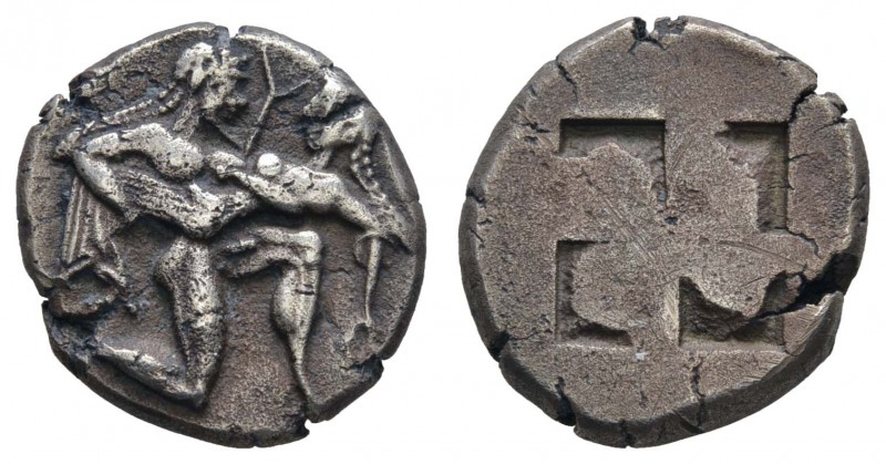 Griechen Thracia
Thassos AR Stater ca. 490 v.u.Z. Av.: Satyr kniet halbrechts u...
