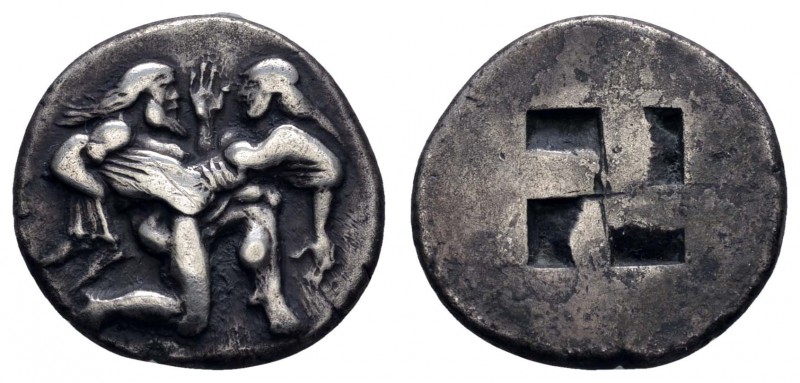 Griechen Thracia
Thassos AR Stater ca. 490 v.u.Z. Av.: Satyr kniet halbrechts u...
