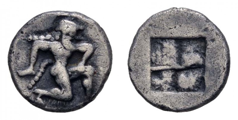 Griechen Thracia
Thasos AR Trihemiobol 480 v.u.Z. SNG Cop. 193 Dewing 1318 GC 1...