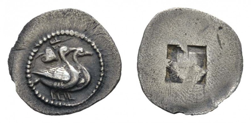 Griechen Macedonia
Eion AR Hemiobol ca. 480 v.u.Z. Av.: zwei Schwäne stehen nac...