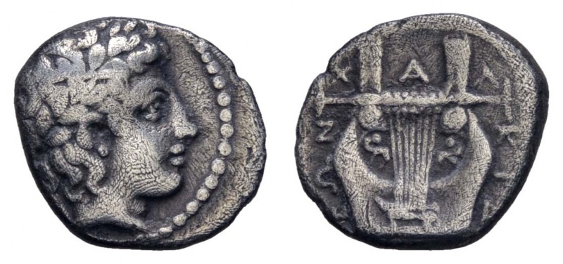 Griechen Macedonia
Chalkidischer Bund AR Tetrobol 410-401 v.u.Z. Olynthos Av.: ...