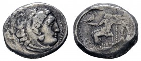 Griechen Macedonia
Alexander III. der Große, 336-323 v.u.Z. AR Didrachme Babylon (?) posthume Ausgabe, Av.: Herakles im Löwenfell nach rechts, Rv.: Z...