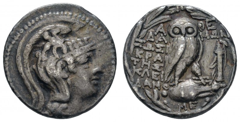 Griechen Attika
Athen AR Tetradrachme 110-100 v.u.Z. neuer Stil, Av.: Athenakop...