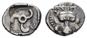 Griechen Lykia
Perikles, ca. 380-360 v.u.Z. AR Tetrobol Phellos (?) Dynasten von Lykien, leicht dezentriert, ss+/f.vz SNG Keckman 495 Müseler VIII 44...