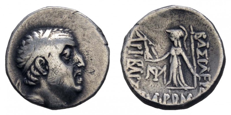 Griechen Cappadokia
Ariobarzanes I. Philoromaios, 96-63 v.u.Z. AR Drachme 96-63...