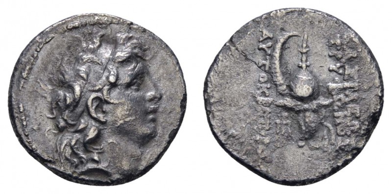 Griechen Syria
Tryphon, 142-138 v.u.Z. AR Drachme Antiochia feine Tönung, ss+/s...