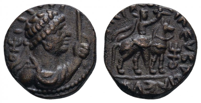 Griechen Kushan
Soter Megas, 55-105 AE-Tetradrachme Taxila schöne braune Patina...