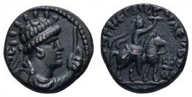 Griechen Kushan
Soter Megas, 55-105 AE-Tetradrachme Taxila dunkle Patina Mitch. 2947 ff. 8.20 g. vz