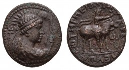 Griechen Kushan
Sota Megas, 55-105 AE-Tetradrachme Taxila schokoladenbraune Patina Mitch. 2947 ff. 8.40 g. vz-