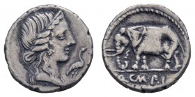 Römer Republik
Q. Caecilius Metellus Pius Imperator, 81 v.u.Z. AR Denar Schöne Elefanten-Darstellung Cr. 374/1 Syd. 750 ss