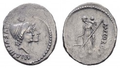 Römer Republik
Mn. Cordius Rufus, 46 v.u.Z. AR Denar randliche Prägeschwäche Syd. 976 Bab. 2 RRC 463 vz-