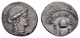 Römer Republik
T. Carisius, 46 v.u.Z. AR Denar Revers leicht dezentriert RRC 464/2 R ss-vz