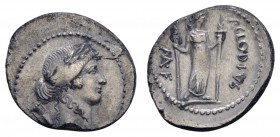 Römer Republik
P. Clodius M.f. Turrinus, 42 v.u.Z. AR Denar breiter Schrötling Cr. 494/23 Syd. 1117 Bab. 15 BMC 4290 ss+