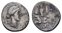 Römer Bürgerkriegszeit
Gaius Julius Caesar 100- 44 v.u.Z. AR Denar Crawf. 468/1 Syd. 1014 S. 554 ss-