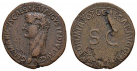 Römer Kaiserzeit
Germanicus †19 u.Z. Æ As 37-38 Rom geprägt unter Caligula, Av.: GERMANICVS CAESAR TI AVGVST F DIVI AVG N, Kopf nach links, Rv.: C CA...