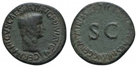 Römer Kaiserzeit
Germanicus †19 u.Z. Æ As 37-41 Rom Av.: GERMANICVS CAESAR TI AVG F DIVI AVG N, Büste nach rechts, Rv.: TI CLAVDIVS CAESAR AVG GERM P...