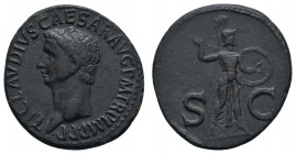 Römer Kaiserzeit
Claudius, 41-54 Æ As 41-42 Rom Av.: TI CLAVDIVS CAESAR AVG P M TR P IMP, Büste nach links, Rv.: stehende Minerva, im Feld S-C RIC 10...