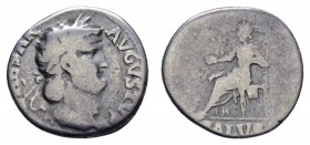 Römer Kaiserzeit
Nero, 54-68 AR Denar 65-66 Rom Av.: NERO CAESAR AVGVSTVS belorbeerte Büste nach rechts, Rv.: SALVS, sitzende Salus RIC 60 3.05 g. sc...