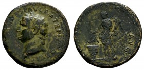 Römer Kaiserzeit
Titus 79-81 Æ Sesterz Annona RIC 86 C 15 23.82 g. s-ss