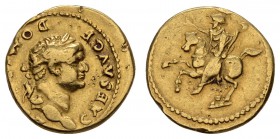 Römer Kaiserzeit
Domitianus 81-96 AV Aureus 73 Rom Domitianus als Caesar unter Vespasianus, Av.: CAESAR AVG F - DOMIT COS II, Kopf mit Lorbeerkranz n...