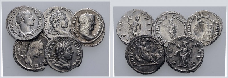 Lots und Sammlungen
 Lot aus 4 Denaren des 3/4. Jahrhunderts, dazu ein Argentus...