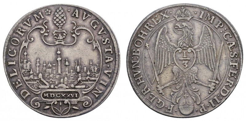 bis 1799 Augsburg
Ferdinand II. 1578-1637 1/3 Taler 1626 mit Titel Ferdinands I...