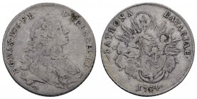 bis 1799 Bayern
Maximilian III. Joseph, 1745-1777 ½ Taler 1754 München justiert Beierlein 2181 Hahn 305 13.87 g. ss