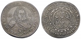 bis 1799 Brandenburg-Ansbach
Joachim Ernst, 1603-1625 Taler 1621 Fürth Dav. 6228 Slg. Grüber 4112 Slg. Wilm. 823 28.21 g. selten ss-vz