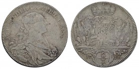 bis 1799 Brandenburg-Ansbach
Karl Alexander, 1757-1791 2/3 Taler 1757 Schwabach Slg. Wilmersdörffer 1122 Slg. Grüber 4610 Dav. 314 12.49 g. ss