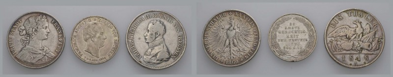 1800 bis 1871 Allgemein
 Talerfreund, Preussen 1818, Frankfurt 1860, 1/3 Taler ...