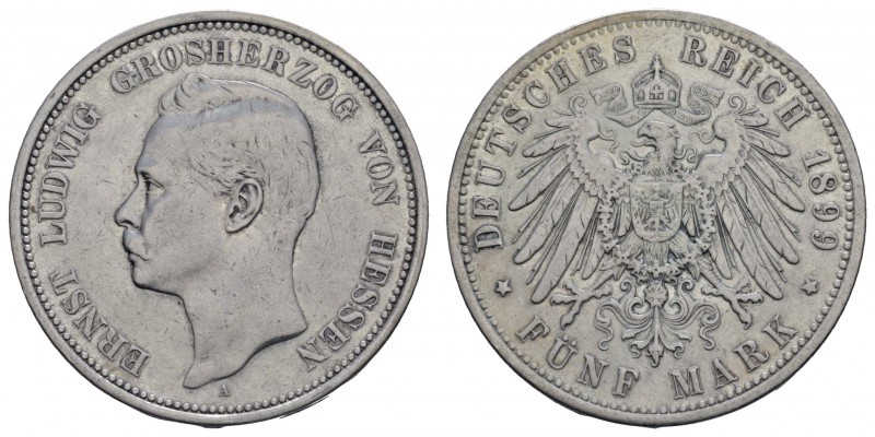 Kaiserreich Silbermünzen Hessen
Ernst Ludwig 1892-1918 5 M 1899 A Auflage nur 1...