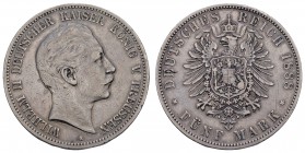 Kaiserreich Silbermünzen Preußen
Wilhelm II. 1888-1918 5 M 1888 A min. Rs. Jaeger 101 ss