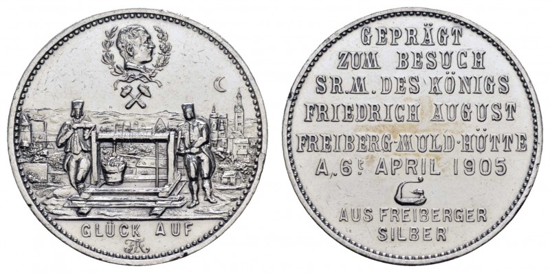 Kaiserreich Silbermünzen Sachsen
Friedrich August III. 1904-1918 Denkmünze in 2...