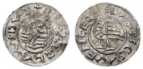Europa Böhmen
Bretislav I., 1037-1055 Denar Av.: + BRACIZLAVS DVX, Hüftbild von vorn mit Kreuz / Rev.: SCS VVENCEZ - LAVS, Pfau nach links, leicht ge...