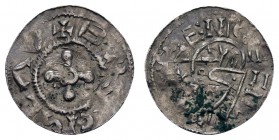 Europa Böhmen
Bretislav I., 1037-1055 Denar Prag Av.: + BRACISLAV, Kugelkreuz, im Zentrum Kreis / Rev.: I - ENCE - IIV - S, Brustbild en face mit Fah...