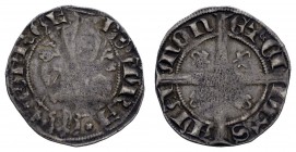 Europa Frankreich
Fürstentum Orange Carlin Raymond IV., 1340-1393, Av.: + *R PRCE - PS*AVRA[N], Fürst sitzend von vorne, zwischen zwei Löwen / Rev.: ...