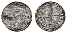 Europa Großbritannien
Cnut, 1016-1035 Penny Lincoln Short cross type, Av.: + CNVT RECX [...], diademierte Büste mit Zepter nach links / Rev.: + LIFIN...