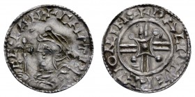 Europa Großbritannien
Harthacnut, 1035-1042 Penny Lincoln unter dem Namen von Cnut, Av.: + CNVT R - ECX AN, deadimierte Büste mit Zepter nach links /...