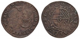 bis 1799 Belgien
Flandern Kupferstück ohne Jahr (1649) Tournai Lille, anlässlich der Hochzeit von Philippe IV. und Maria-Anna von Österreich, Av.: be...