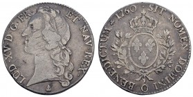 bis 1799 Frankreich
Louis XV., 1715-1774 Ecu au bandeau 1760 O - Riom Av.: Büste mit langem Haar nach links, LUD · XV · D · G · FR · - ET NAV · REX ·...