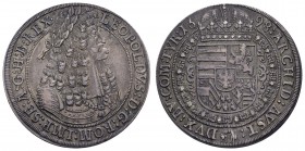 bis 1799 Habsburg
Leopold I., 1657-1705 Taler 1698 Hall Walzenprägung, feine Patina, mit altem Sammlungszettel Dav. 3245 M./T. 756 Herinek 646 Voglh....