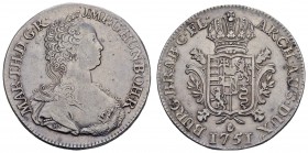 bis 1799 Habsburg
Maria Theresia, 1740-1780 Ducaton 1751 Antwerpen DeWitte 1116 van Houdt 813 Herinek 1892 Eypelt. 416 33.07 g. ss+