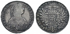 bis 1799 Habsburg
Maria Theresia, 1740-1780 Taler 1764 Hall Av.: diademiertes Brustbild nach rechts, Rv.: gekrönter Doppeladler mit Wappen, junges Po...