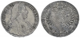 bis 1799 Habsburg
Maria Theresia, 1740-1780 Taler 1772 Hall Av.: Brustbild im Trauerschleier nach rechts, Rv.: gekrönter Doppeladler mit Wappen, Münz...