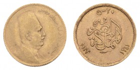 Ägypten
Fuad 1917-1936 20 Piasters 1341 AH = 1923 Fried. 30 1.70 g. vz