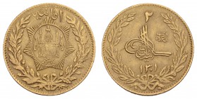 Afghanistan
Amanullah Khan, auch Aman Ullah, 1919-1926 Emir, 1926-1929 König 2 Amani 1922 = 1301 AH Kabul KM 888 Fried. 30 9.16 g. ss-vz
